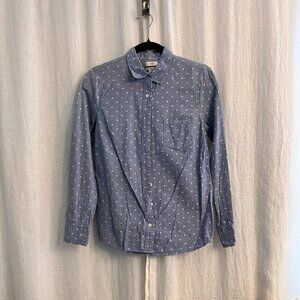 J Crew Polka Dotted Button Down